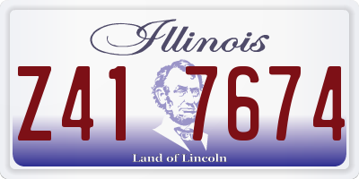 IL license plate Z417674