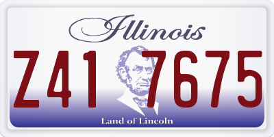 IL license plate Z417675