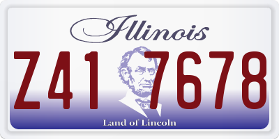 IL license plate Z417678