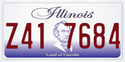 IL license plate Z417684