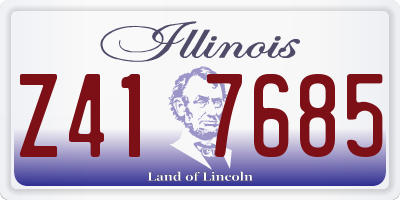 IL license plate Z417685