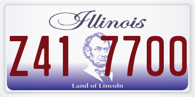 IL license plate Z417700
