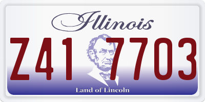 IL license plate Z417703