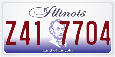 IL license plate Z417704