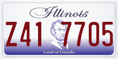 IL license plate Z417705