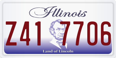IL license plate Z417706