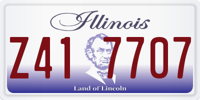 IL license plate Z417707