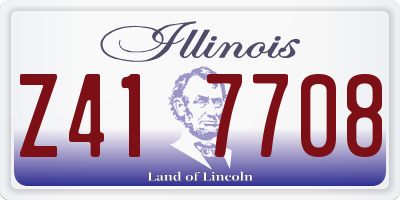 IL license plate Z417708