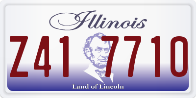 IL license plate Z417710