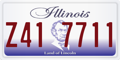 IL license plate Z417711