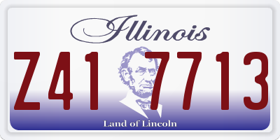 IL license plate Z417713