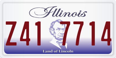 IL license plate Z417714