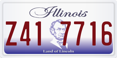 IL license plate Z417716