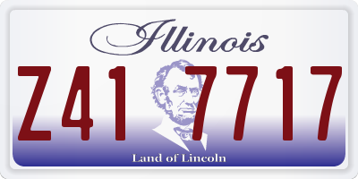 IL license plate Z417717