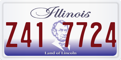 IL license plate Z417724