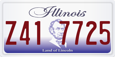 IL license plate Z417725