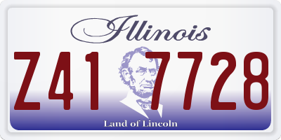 IL license plate Z417728