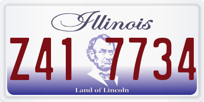 IL license plate Z417734