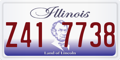 IL license plate Z417738