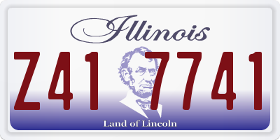 IL license plate Z417741
