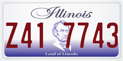 IL license plate Z417743