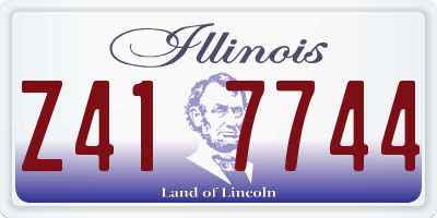 IL license plate Z417744