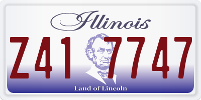 IL license plate Z417747