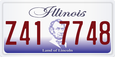 IL license plate Z417748