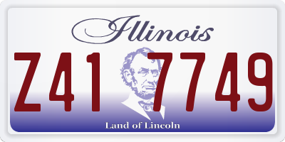 IL license plate Z417749