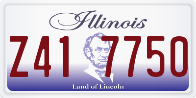 IL license plate Z417750
