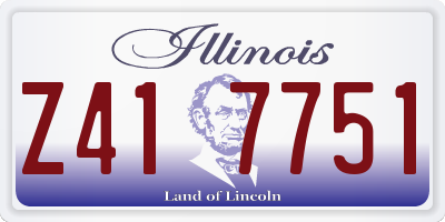 IL license plate Z417751