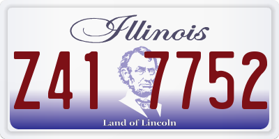 IL license plate Z417752