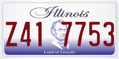IL license plate Z417753