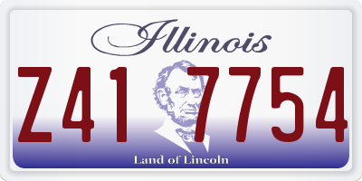 IL license plate Z417754