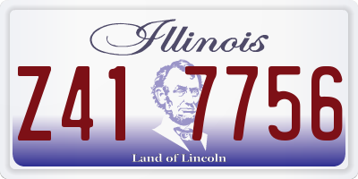 IL license plate Z417756