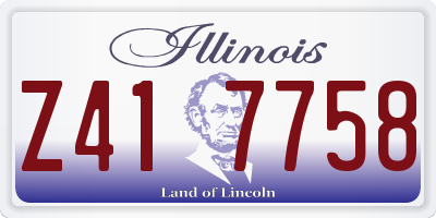 IL license plate Z417758