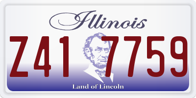 IL license plate Z417759