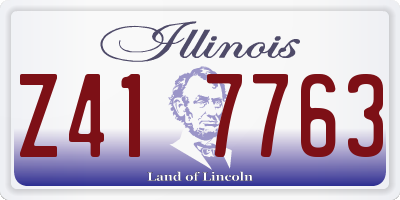 IL license plate Z417763