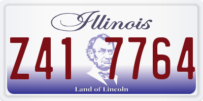 IL license plate Z417764