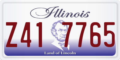 IL license plate Z417765