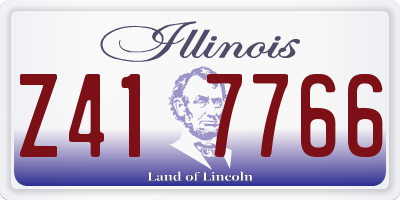 IL license plate Z417766