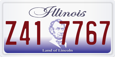 IL license plate Z417767
