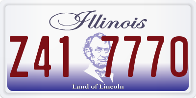 IL license plate Z417770