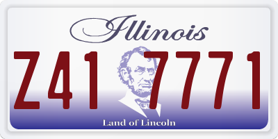 IL license plate Z417771