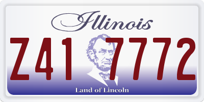 IL license plate Z417772