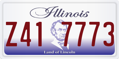 IL license plate Z417773