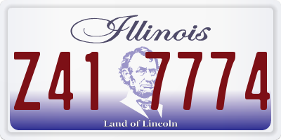IL license plate Z417774