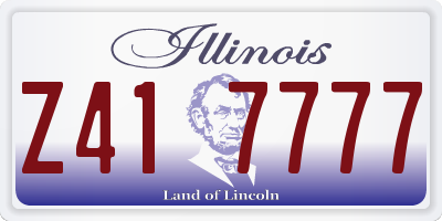 IL license plate Z417777