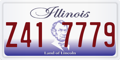 IL license plate Z417779