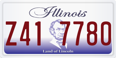 IL license plate Z417780
